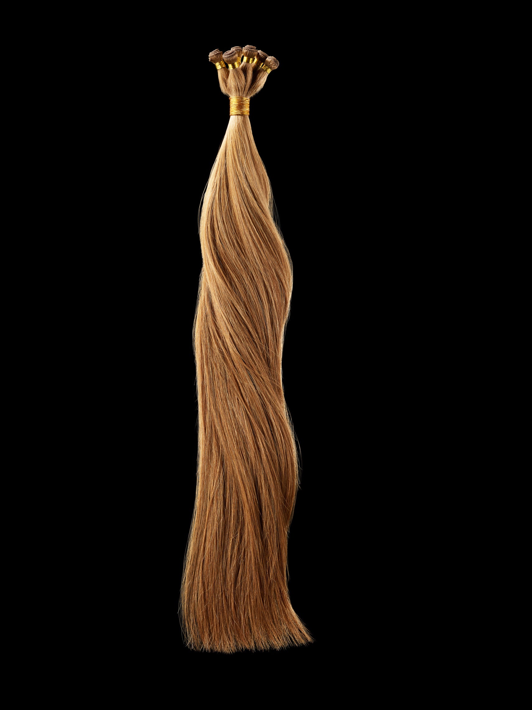 Full view of Everything Hand Tied's Classic Collection in Ash Blonde Light Straight Hand Tied Hair Extensions