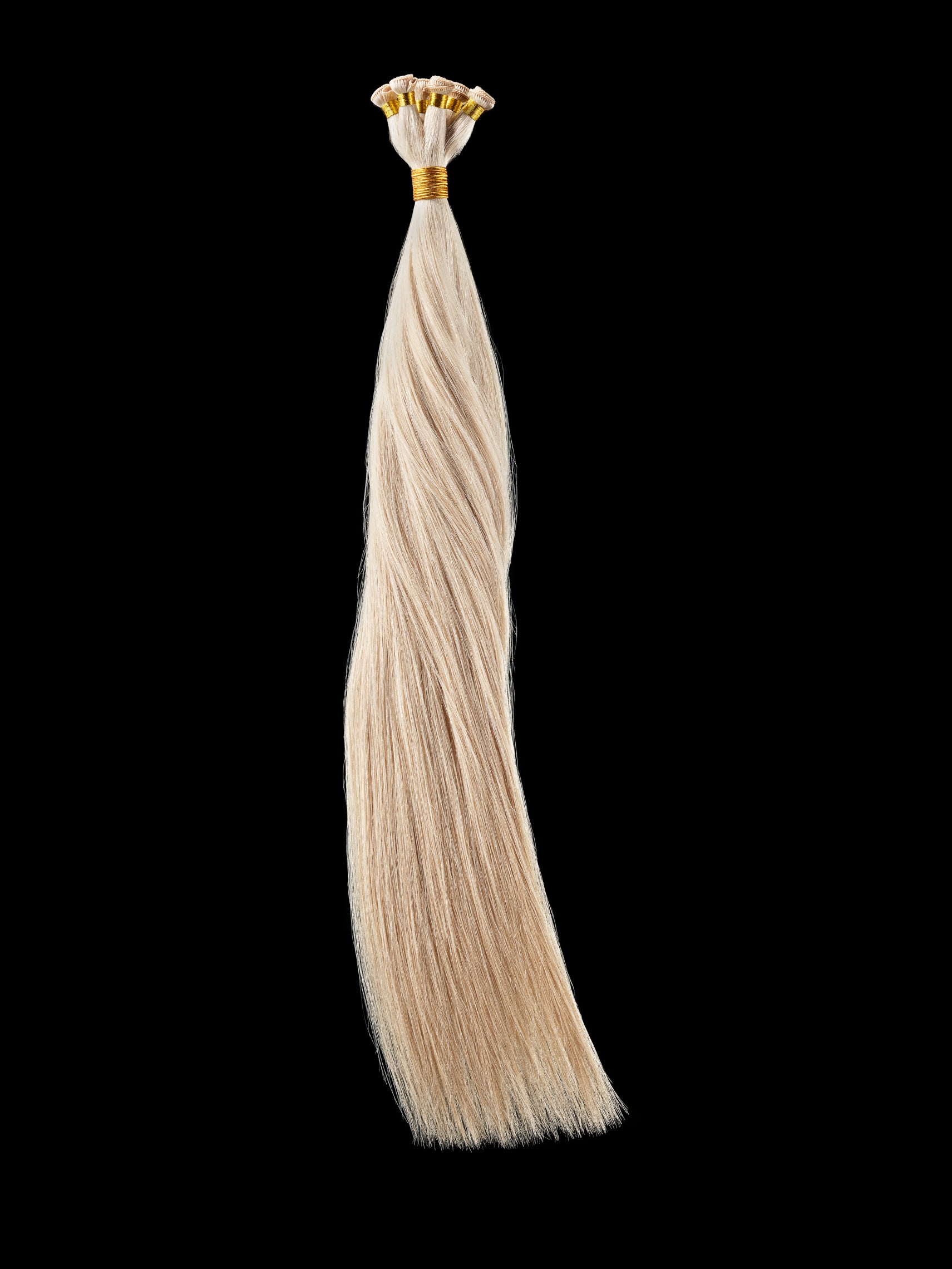 Full view of Everything Hand Tied's Classic Collection in Frozen Straight Hand Tied Hair Extensions