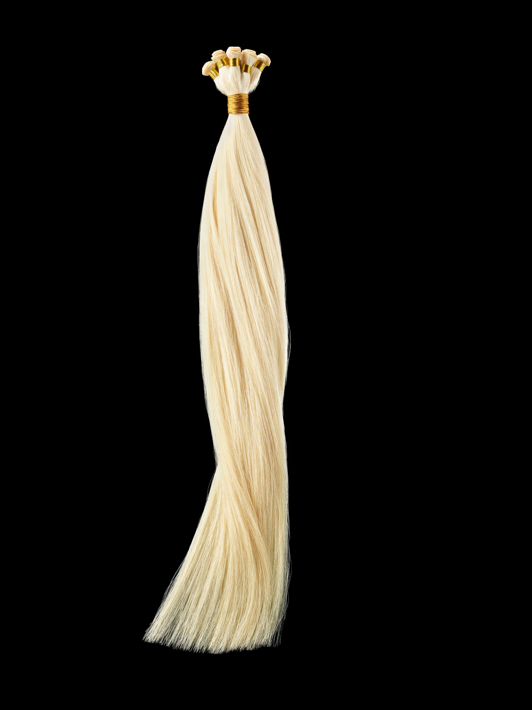 Full view of Everything Hand Tied's Classic Collection in Wet Perfect HiLift Warm Straight Hand Tied Hair Extensions